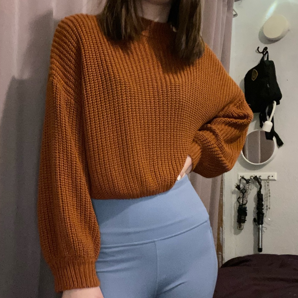 Cropped Orange Sweater